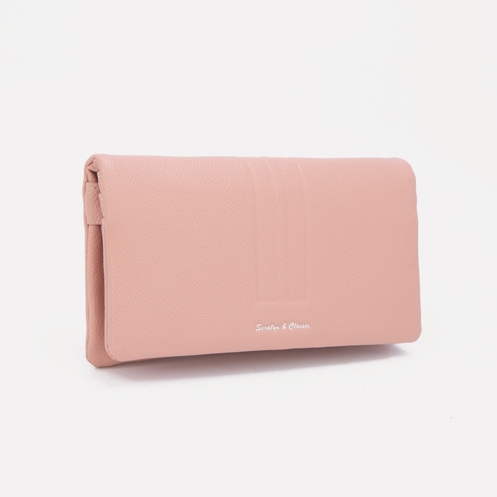 Кошелёк женский на магнитах, цвет пудровый