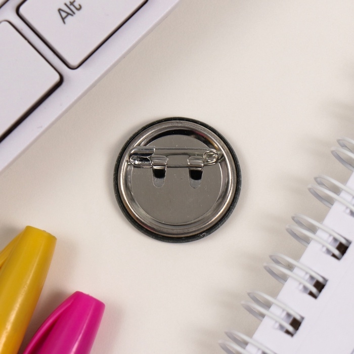 Значки закатные набор 3 шт d=25 мм "Скелет" 7х7 см