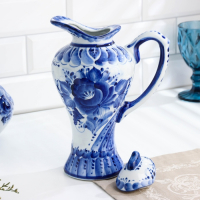 Кувшин &laquo;Лето&raquo;, 17,2х17,2х29 см, 1,6 л, гжель