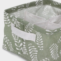 Органайзер для хранения белья Доляна Leaves, 4 ячейки, 20&times;20&times;11 см, цвет зелёный