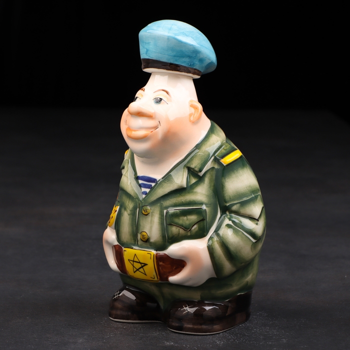 Набор фарфоровый: штоф &laquo;Дембель ВДВ&raquo;, 0.5 л + 3 рюмки, гильза