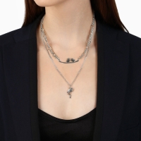 Кулон &laquo;Цепь&raquo; фламинго, цвет серебро