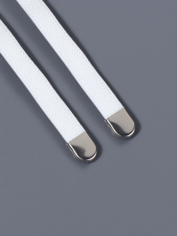 Шнурки с плоск сечением 8мм 100&plusmn;5см (пара) эласт с фикс бел пакет SS