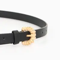 Ремень жен 03-01-01-01, Март2514, 1,8*0,3*110 см, без винта, пряж золото, 1 прокол,