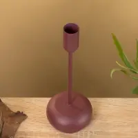 Подсвечник на 1 свечу текстурный "Баклажановый" 8х8х20 см