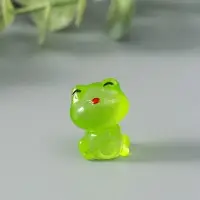 Сувенир эпоксидная смола флюоресцентный "Лягушата" набор 6 шт 3,2х2,5х2 см
