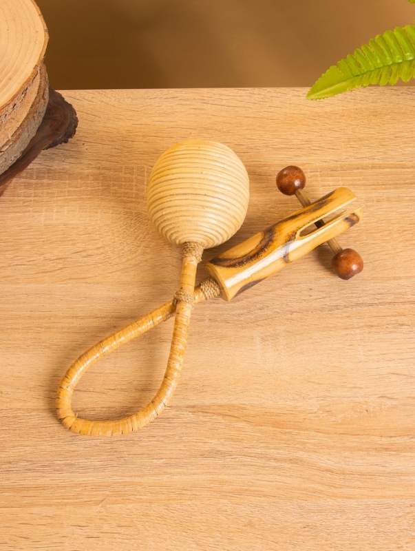 Сувенирный музыкальный инструмент &laquo;Маракас-Стучалка&raquo;, 24&times;15&times;7 см