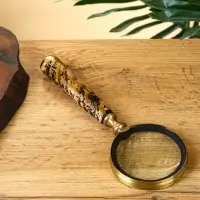 Лупа "Шерлок" латунь, смола 7,5х7,5х20 см