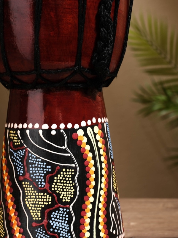 Сувенирный музыкальный инструмент "Барабан Джембе" махагон, 10х10х30 см