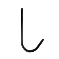 Крючок мебельный ТУНДРА TKO017, однорожковый, черный, 10 шт.