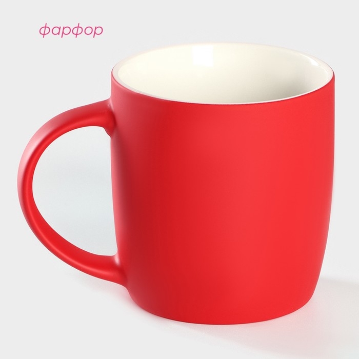 Кружка фарфоровая Доляна &laquo;Собачка&raquo;, 350 мл