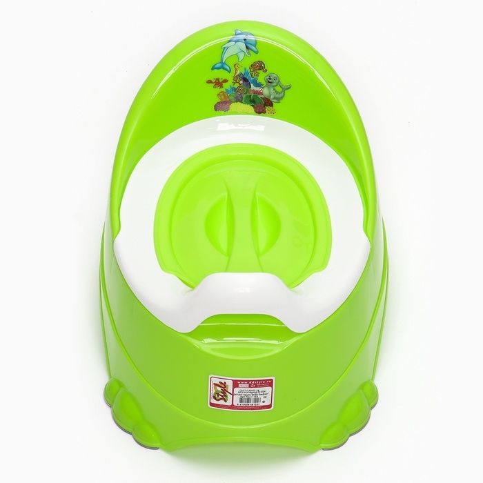 Горшок детский антискользящий &laquo;Бэйби-Комфорт&raquo; с крышкой, съёмная чаша, цвет салатовый