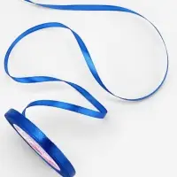 Лента атласная, 6 мм, 23&plusmn;1 м, синяя №40