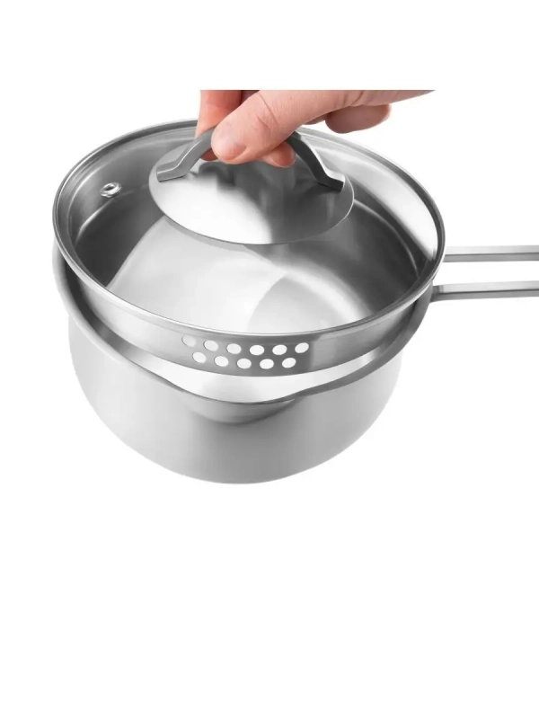 Ковш сотейник 1,5 л кухонный Solid-16SP с крышкой и носиком