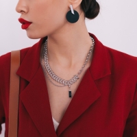 Серьги ассорти &laquo;Арт&raquo; линии, цвет чёрный в серебре