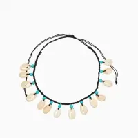 Браслет на ногу &laquo;Ракушки&raquo;, анклет, длина 24 см, чёрный