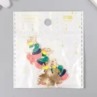 Декор для творчества металл, эмаль &laquo;Единорог с радужной гривой&raquo;, 3&times;2 см