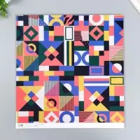 Бумага для скрапбукинга двусторонняя "Color geometry" плотность 180 гр 30,5х32 см