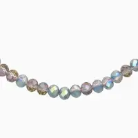 Чокер из бисера &laquo;Хрусталь&raquo; бензиновый в серебре, 37 см + 5 см доп, цепочка