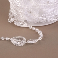 Бусы на нитях, 15 мм, 9 &plusmn; 1 м, цвет прозрачный