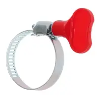 Хомут червячный с &laquo;барашком&raquo; ZEIN, сквозная просечка, диаметр 20-32 мм, оцинкованный