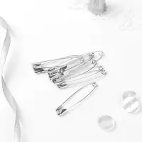 Булавки английские, 51 мм, 10 шт., цвет серебряный