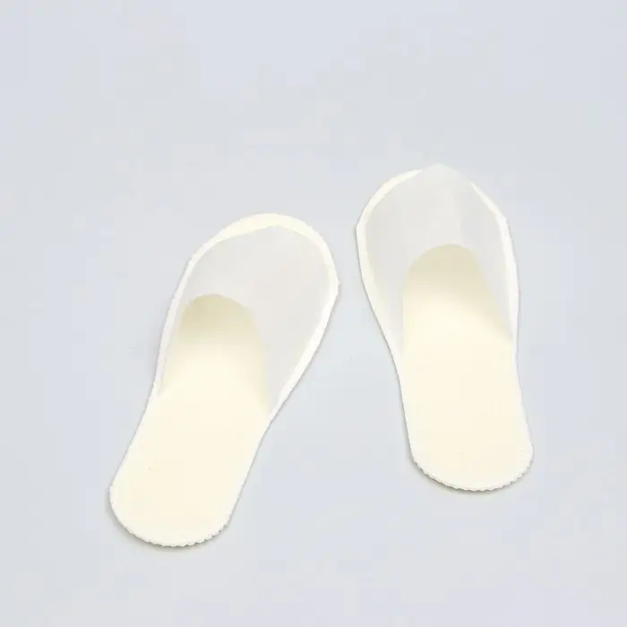 Одноразовые тапочки, Стандарт, бело-бежевые, 42р.