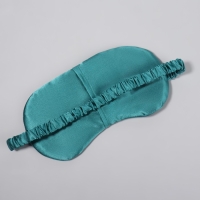 Маска для сна &laquo;ШЁЛК&raquo;, 19 &times; 10 см, резинка одинарная, цвет изумрудный