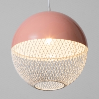 Светильник Lina 1х40Вт Е27 светло-розовый  26х26х32см