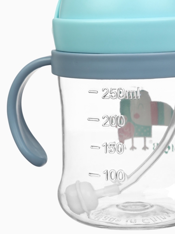 Mum&Baby, Поильник- непроливайка с трубочкой, туканчик, голубой SL-07275A