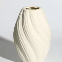 Ваза керамика настольная "Кеннет" 20,5х11,5х7 см, белый