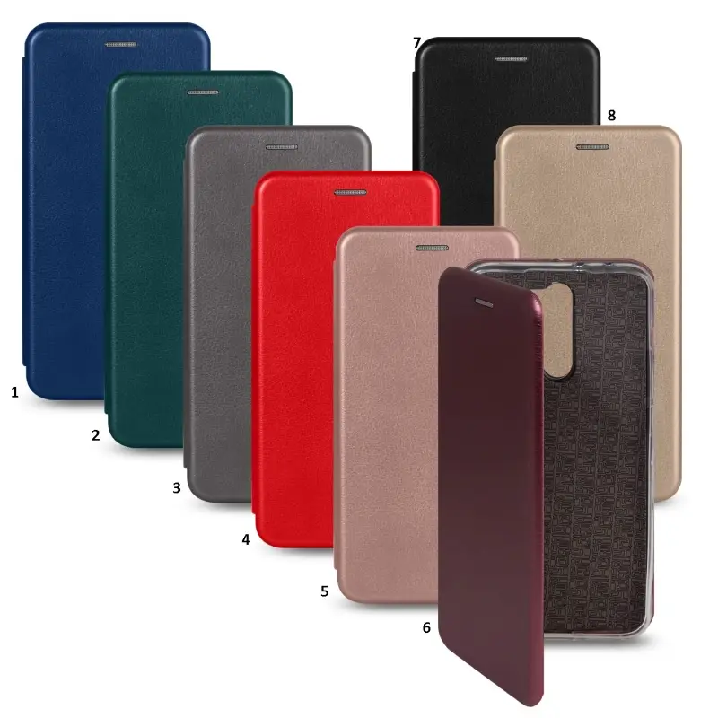 Чехол-книжка Xiaomi Redmi 9 цвета в ассортименте