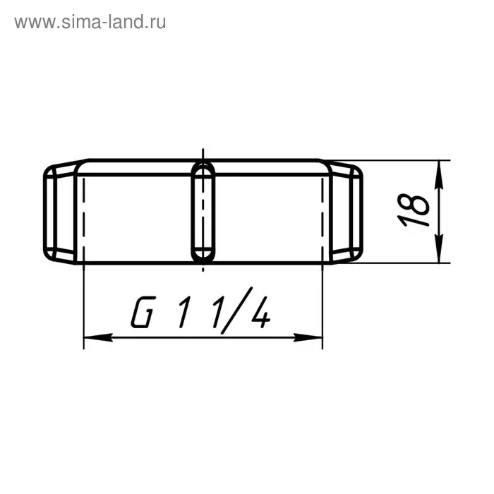 Гайка накидная "АНИ Пласт" M432, 1 1/4" х 32 мм