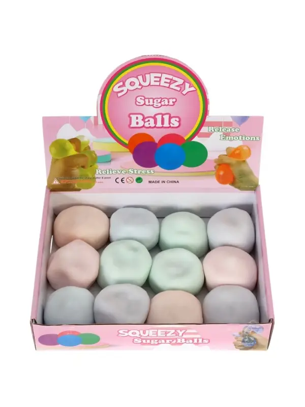 Мялка "Хрустящий шар", можно откачивать и закачивать воздух, цвета МИКС