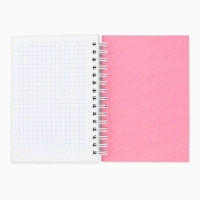 Записная книжка А6, 100 листов, в клетку "Розовый"