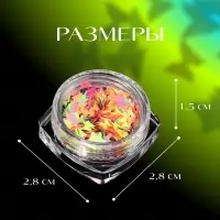 Пайетки для декора &laquo;Бабочки NEON&raquo;, разноцветные