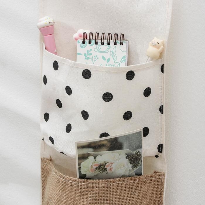 Органайзер подвесной с карманами Доляна &laquo;Мэри&raquo;, подвесной, 3 отделения, 59&times;20 см