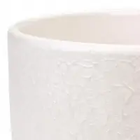 Горшок цветочный с поддоном 5,4 л, d22/h19 см белый керамика, "Перл" (М)