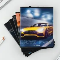 Тетрадь в клетку, 48 л., А5, на скрепке, блок №2 &laquo;Машины&raquo; МИКС