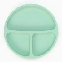 Тарелка детская секционная с ложкой и вилкой, 3 секции, бирюзовый, Mum&Baby