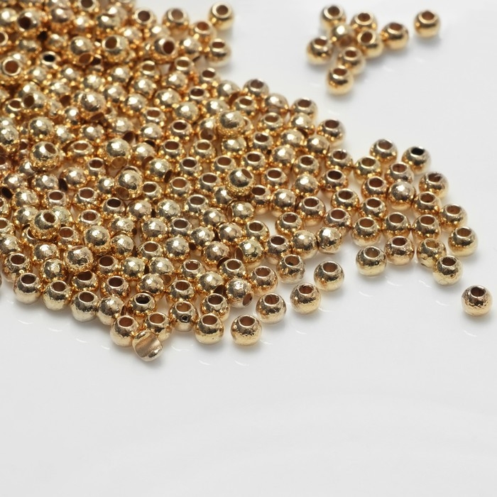 Бусина &laquo;Гематит&raquo; d=3мм, (набор 10 г), цвет золото