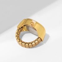 Кольцо &laquo;Время&raquo; часы круг, цвет золото