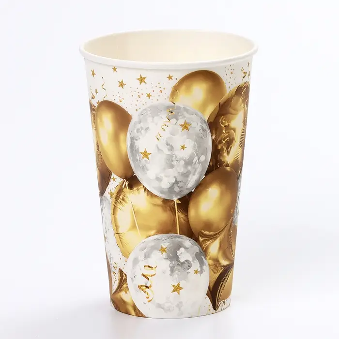 Стакан одноразовый бумажный &laquo;Золотые шары&raquo; 400 мл