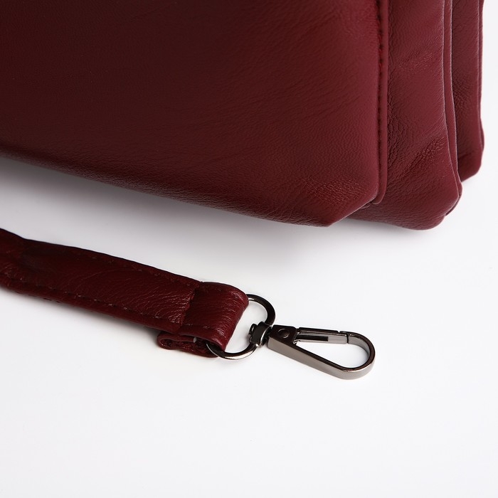 Сумка кросс-боди на молнии, цвет бордовый