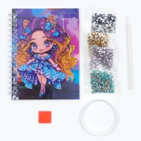 Алмазная мозаика с частичным заполнением для детей на блокноте &laquo;Модница&raquo;, 11 х 15 см, 48 листов