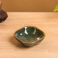 Соусник "Органика" керамика, цв. зелёный, 7,5х7,5х3 см