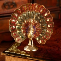 Сувенир "Павлин" латунь 9,5х4,5х9,5 см