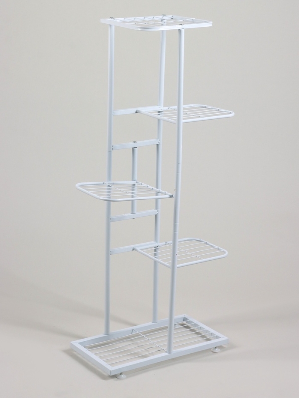 Подставка для цветов Greengo, 5 полок, 44 &times; 22 &times; 95 см, напольная, металл, белая
