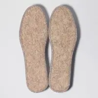 Стельки для обуви, утеплённые, двухслойные, фольгированные, окантовка, р-р RU 35 (р-р Пр-ля 37), 23.5 см, пара, серые