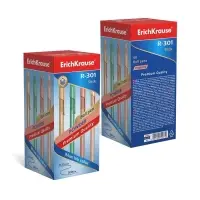 Ручка шариковая ErichKrause R-301 Powder Stick, узел 0.7 мм, цвет чернил синий, корпус пастель МИКС